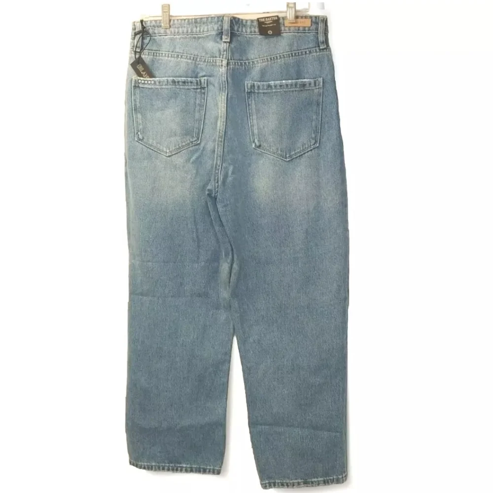 Blanknyc The Baxter Jeans Sz 31 Mom High Waisted Ribcage Straight Blue Denim Nwt